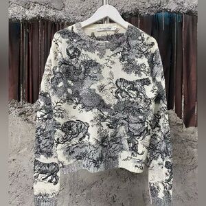 Authentic Christian Dior Black and White Sweater